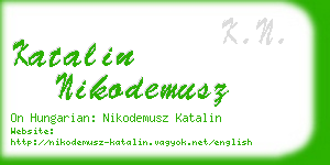 katalin nikodemusz business card